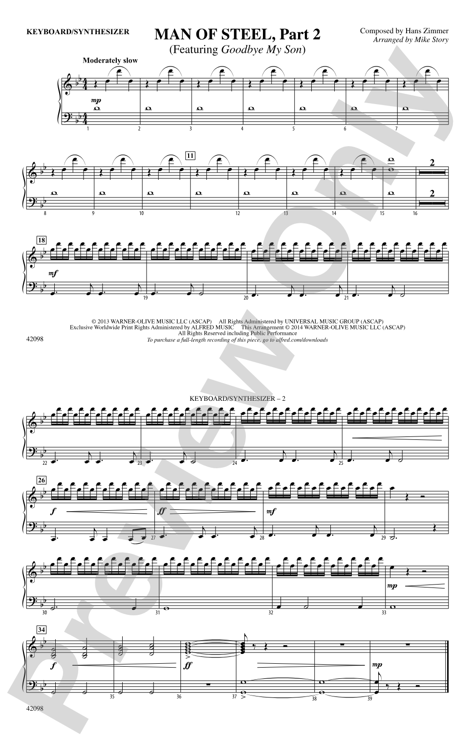 Man of Steel, Part 2: Piano Accompaniment