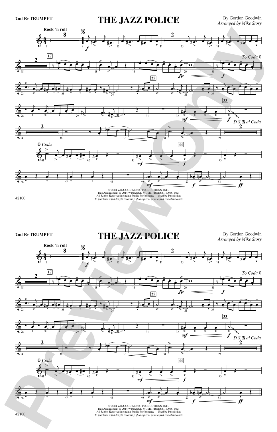 The Jazz Police: 2nd B-flat Trumpet