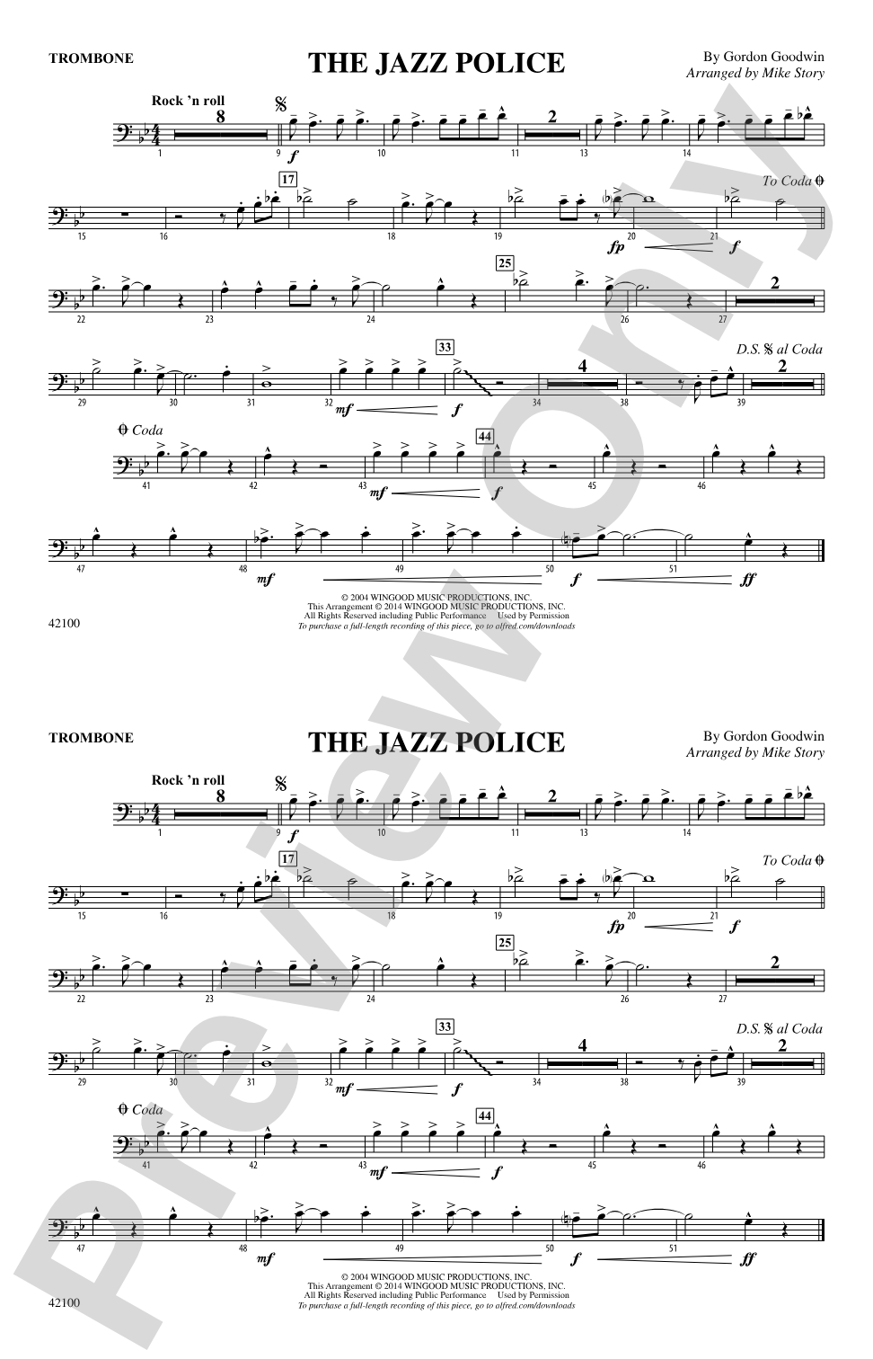 The Jazz Police: 1st Trombone