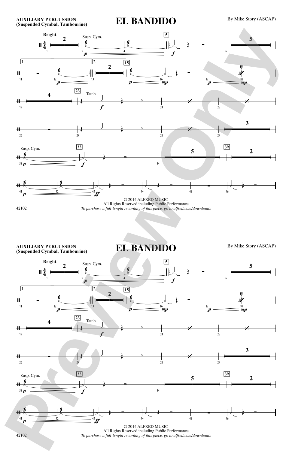 El Bandido: Auxiliary Percussion