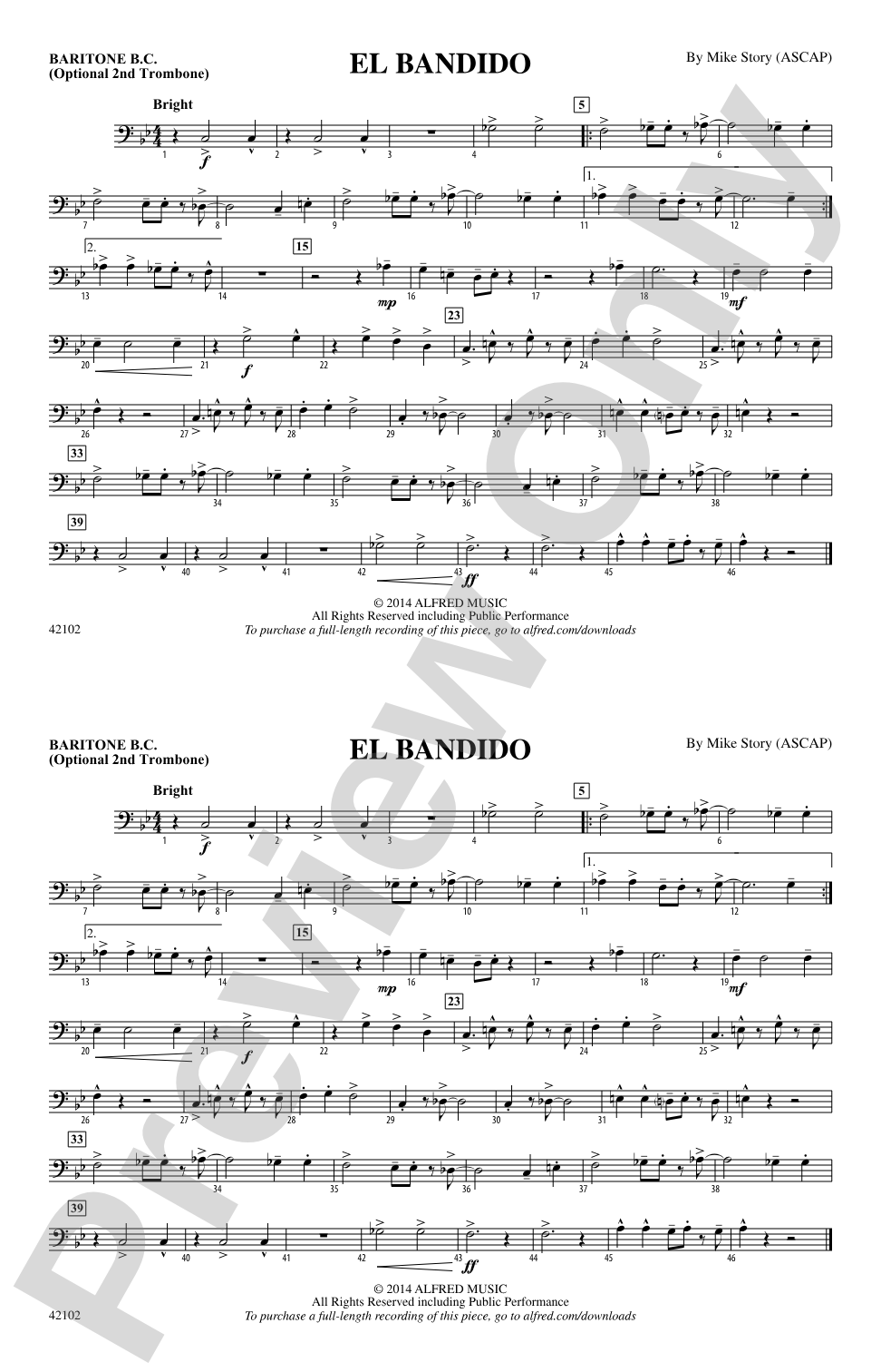 El Bandido: Baritone B.C.