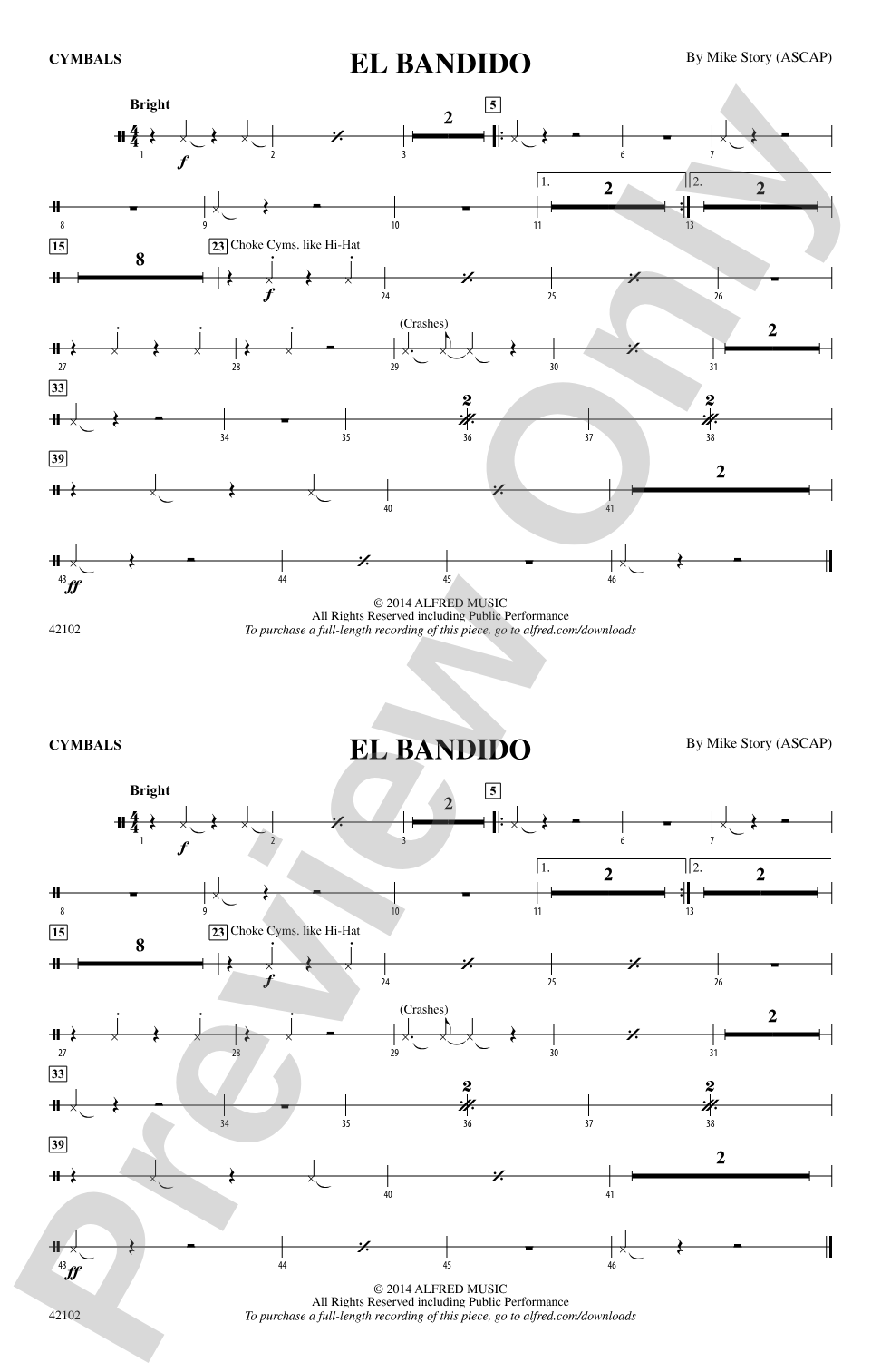 El Bandido: Cymbals