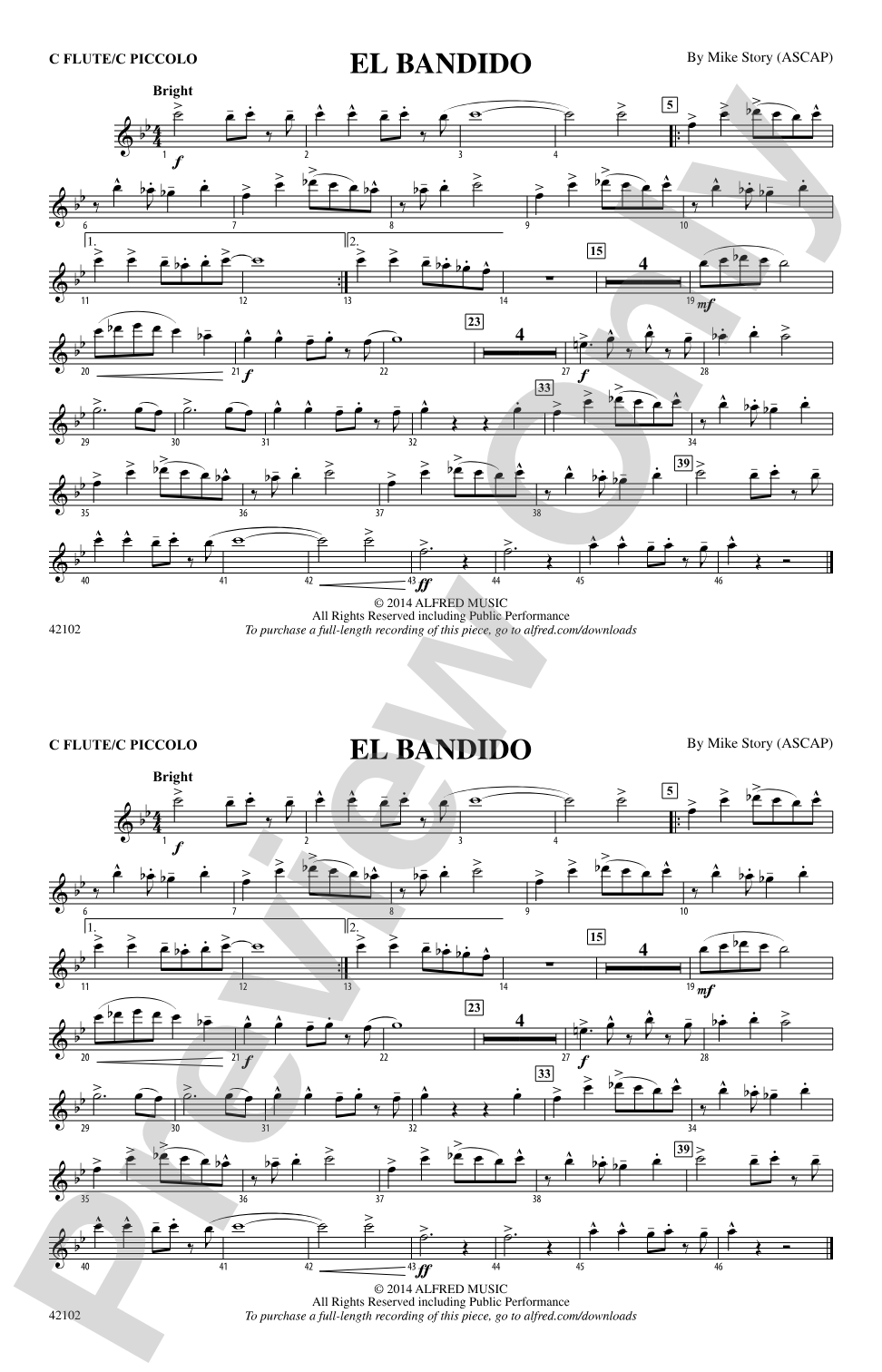 El Bandido: Flute