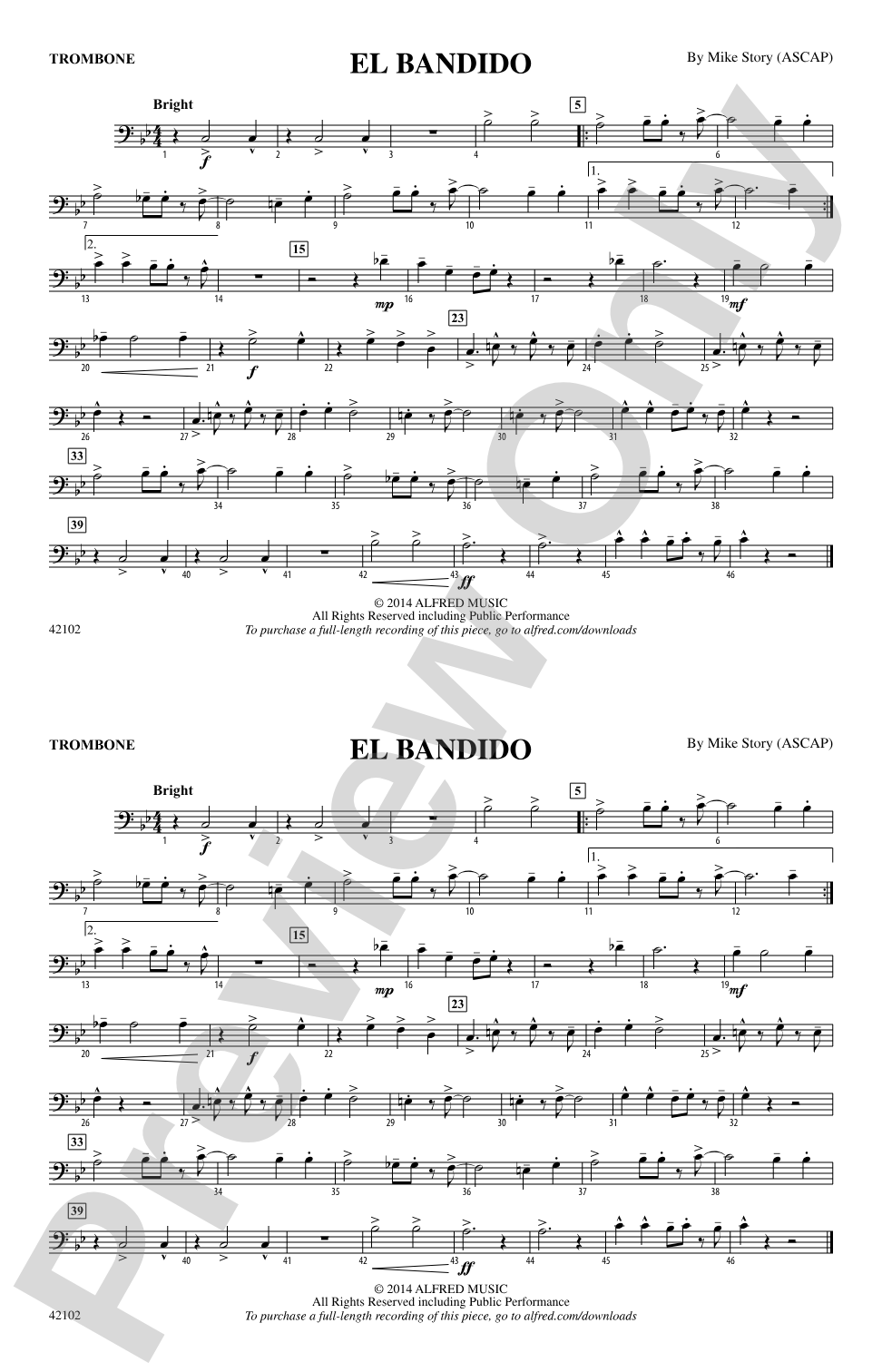 El Bandido: 1st Trombone