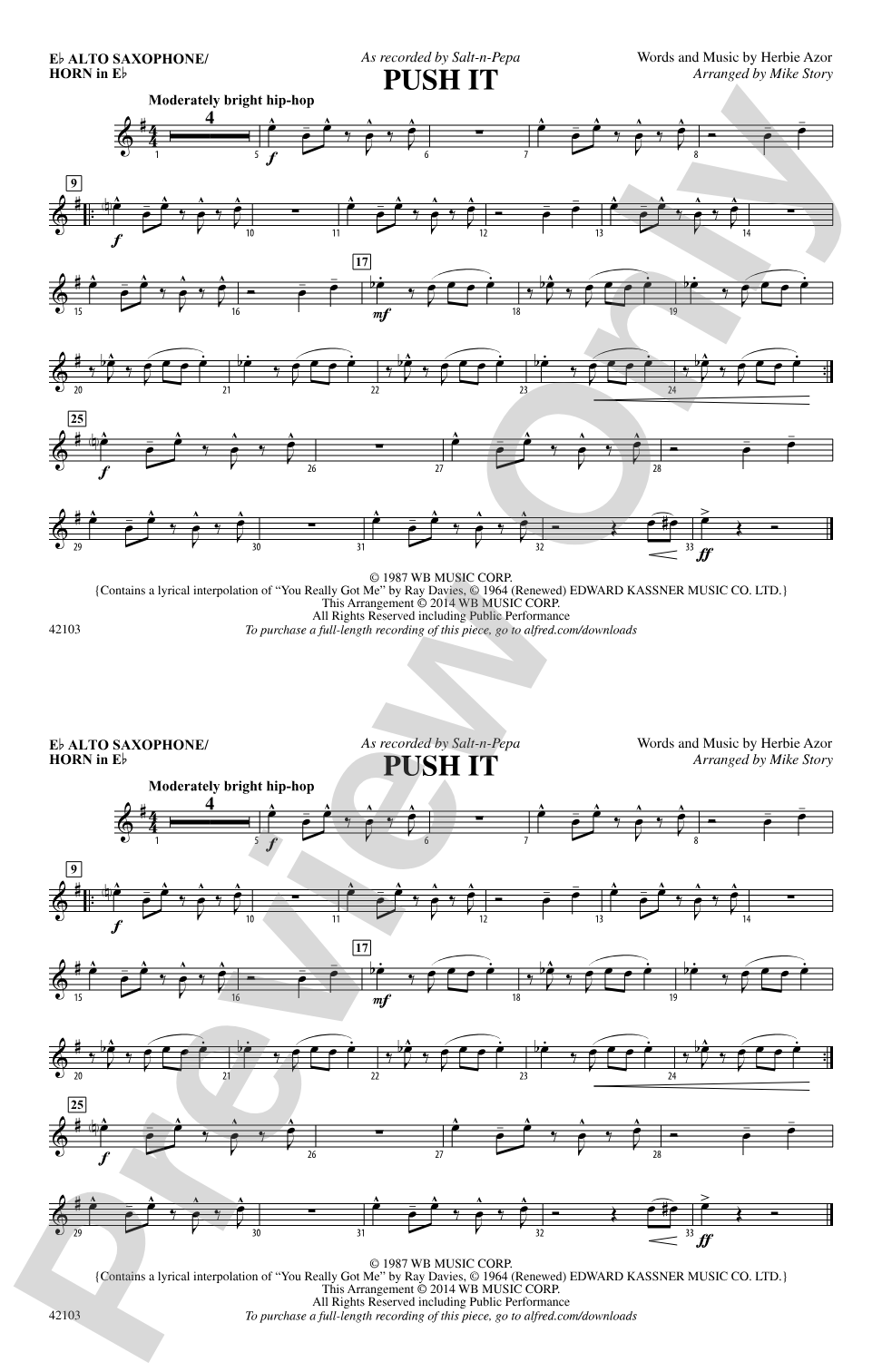 Push It: E-flat Alto Saxophone