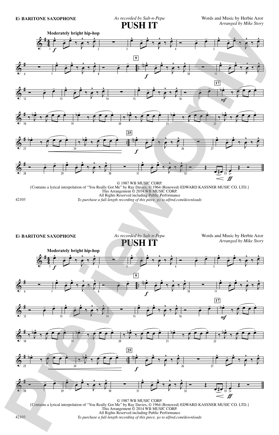Push It: E-flat Baritone Saxophone