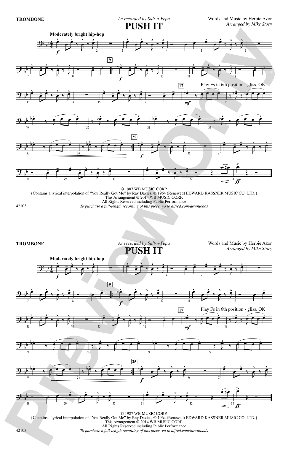 Push It: 1st Trombone