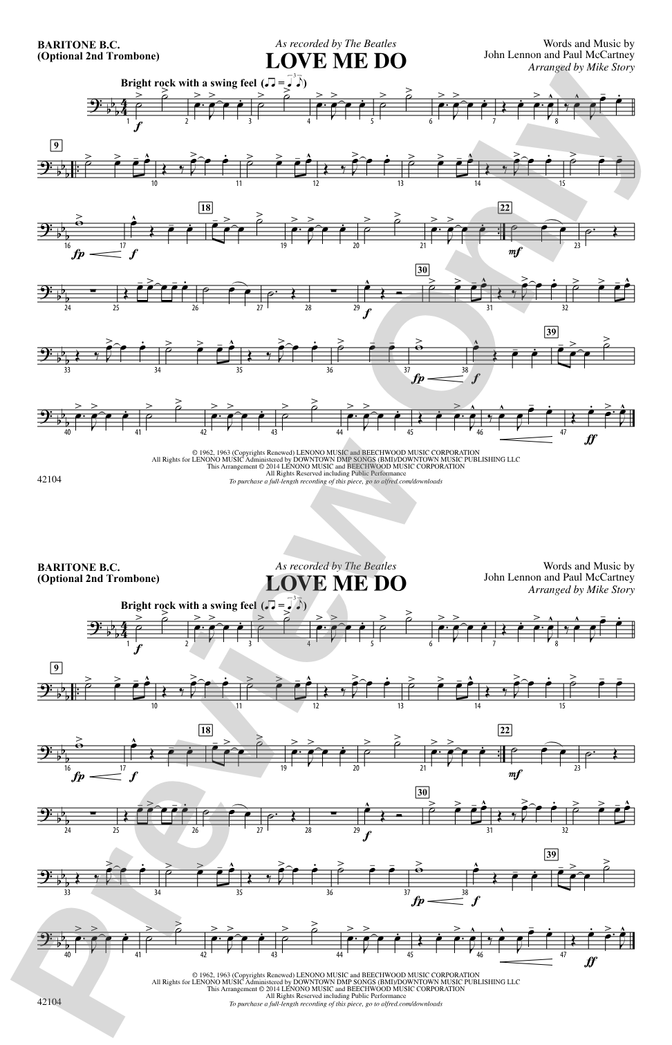 Love Me Do: Baritone B.C.
