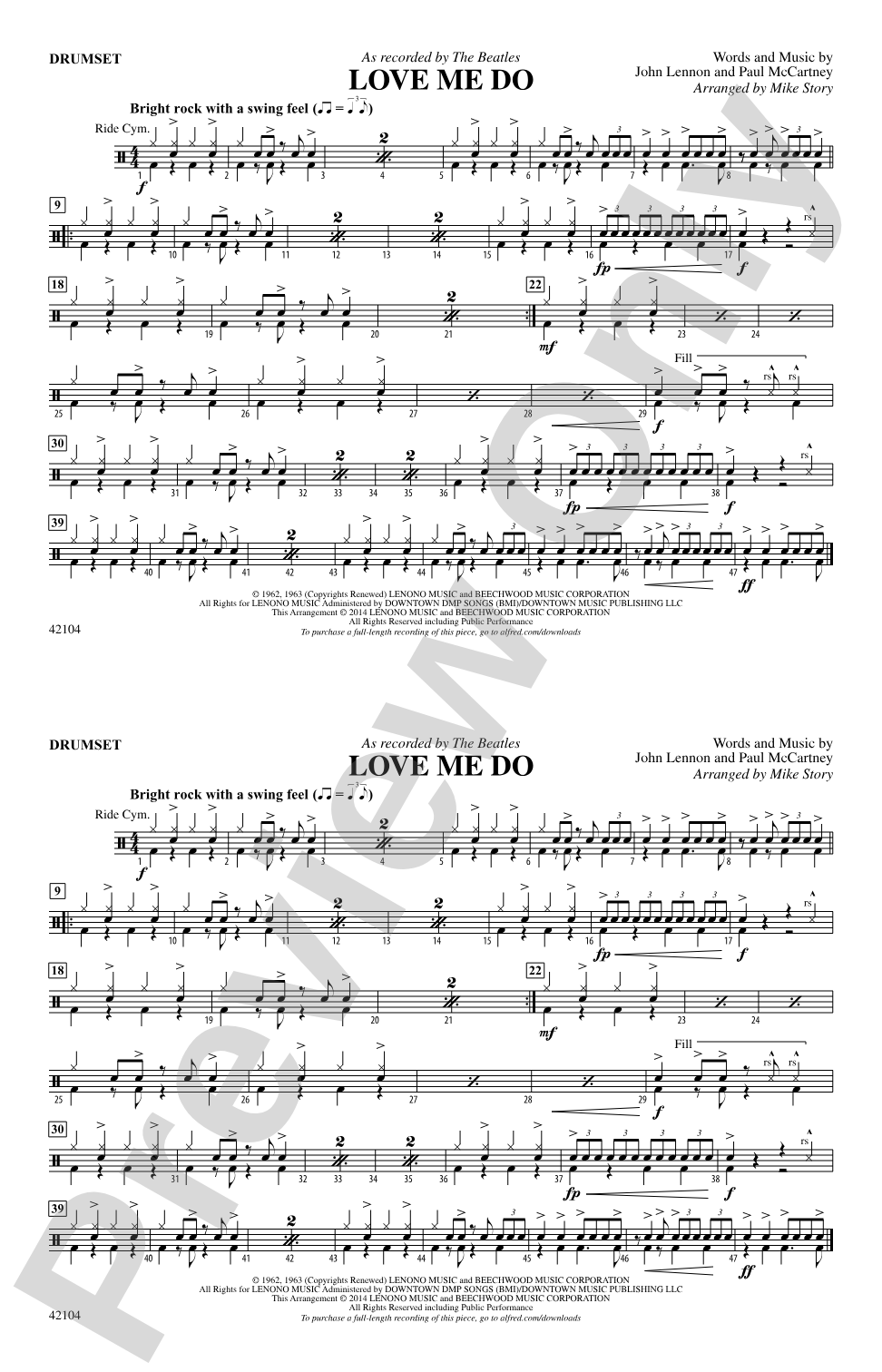 Love Me Do: Drums
