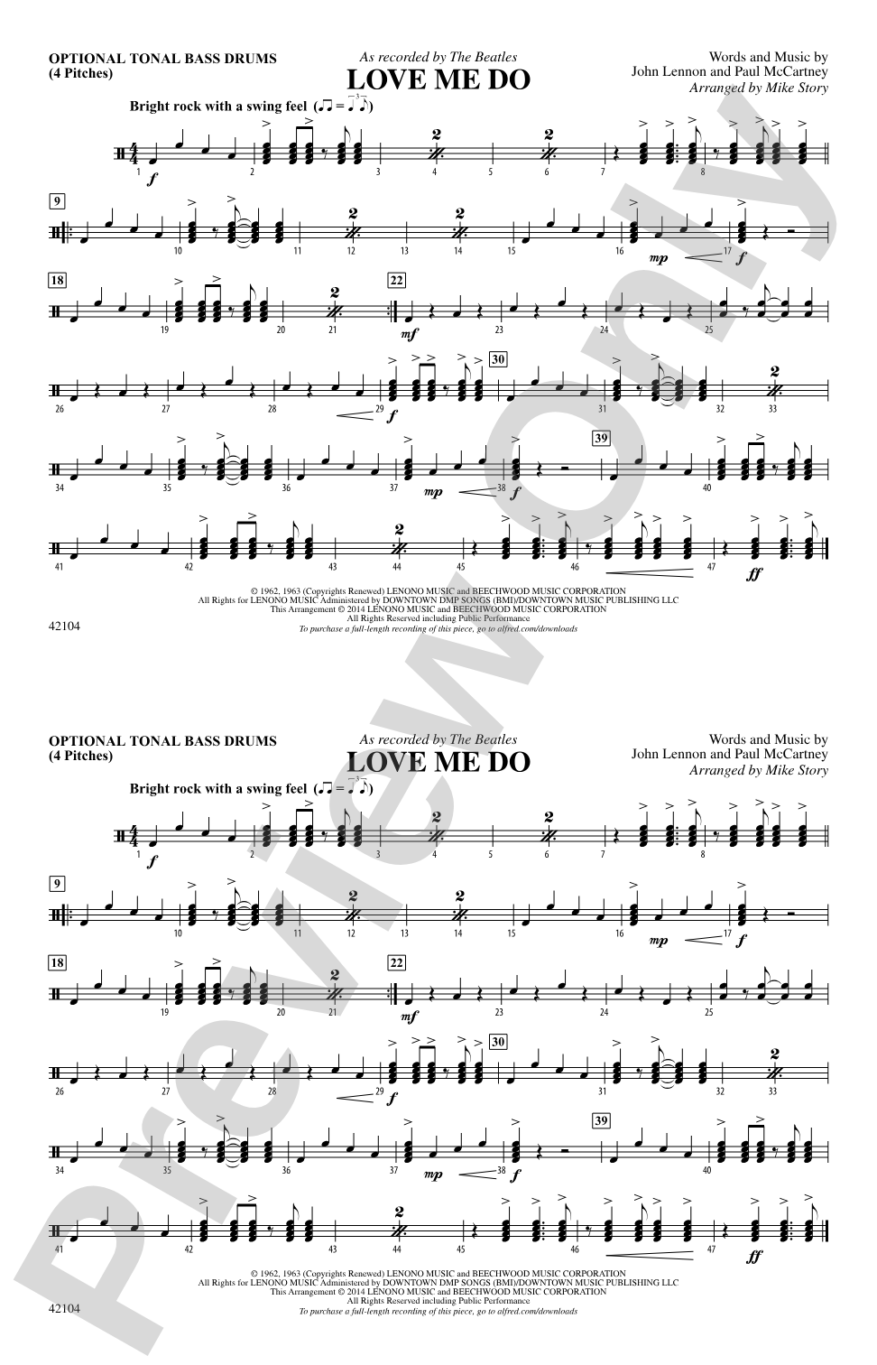 Love Me Do: Tonal Bass Drum