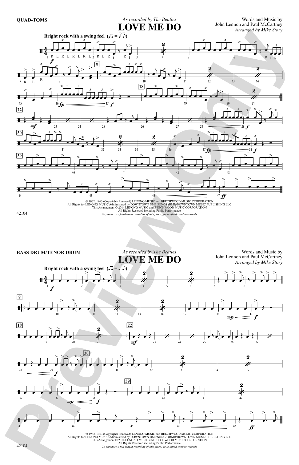 Love Me Do: Quad-Toms