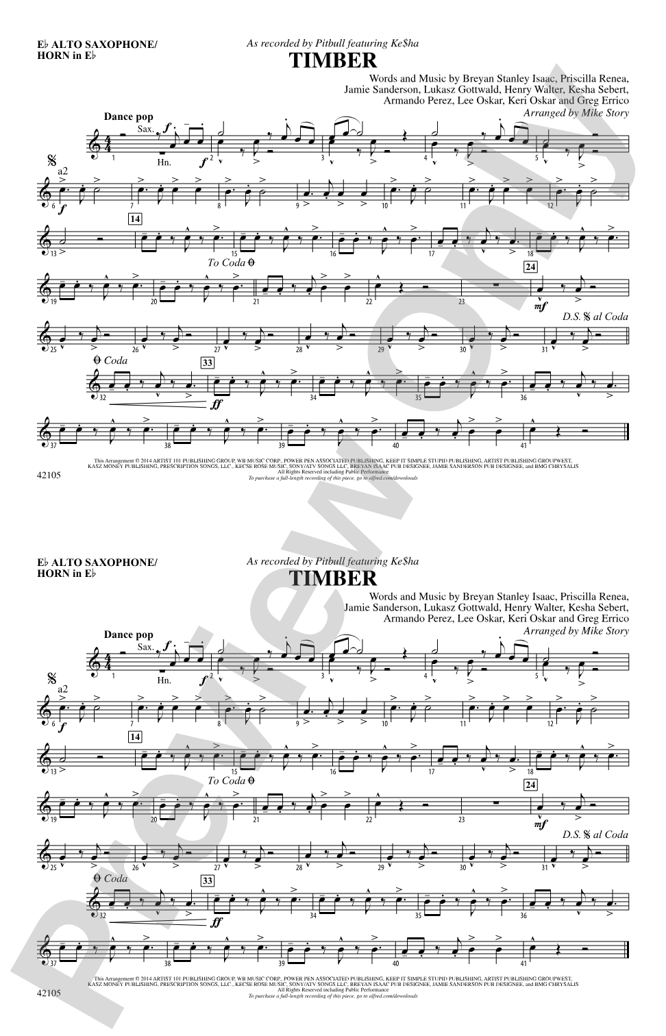 Timber: E-flat Alto Saxophone