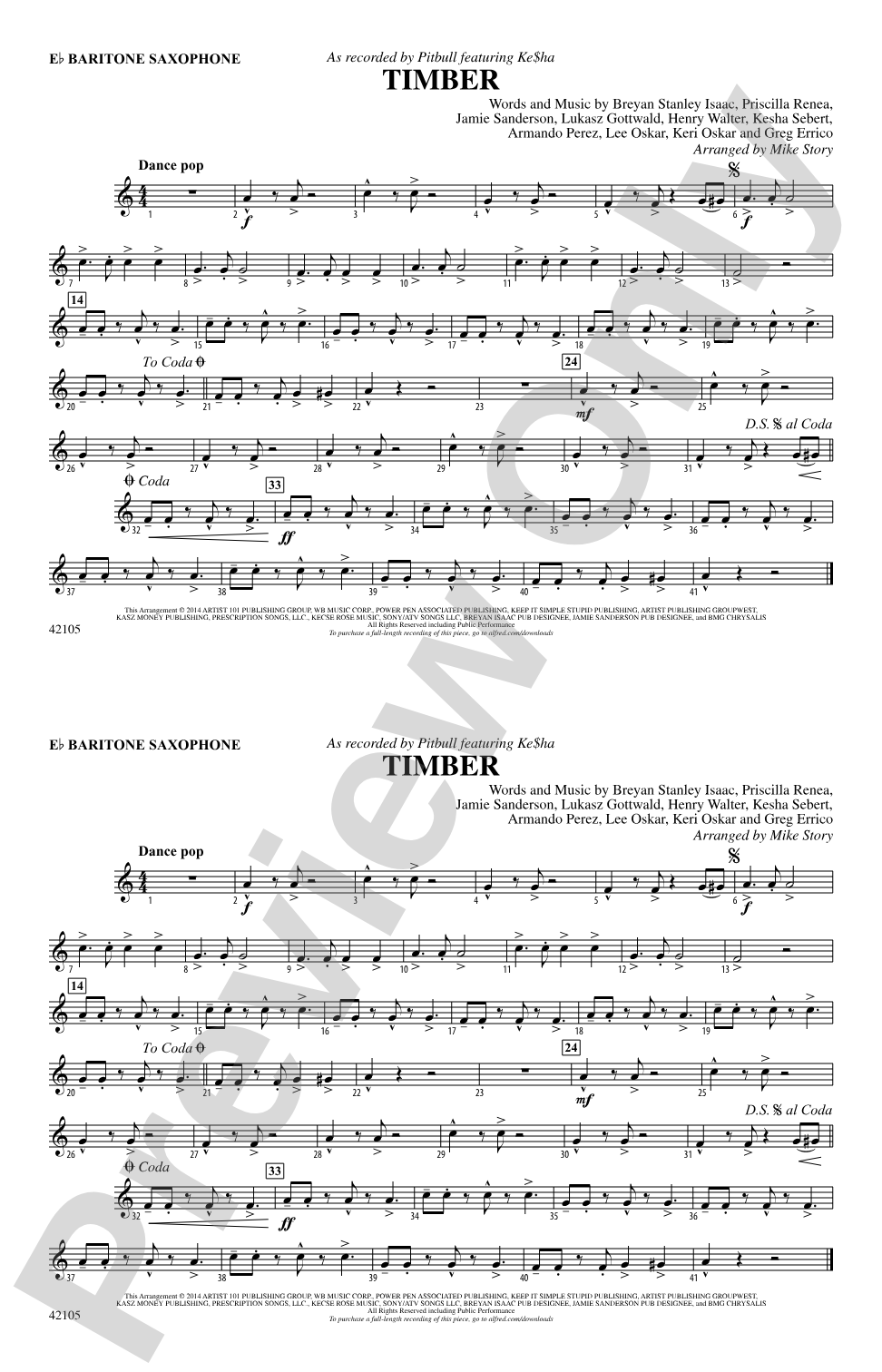 Timber: E-flat Baritone Saxophone