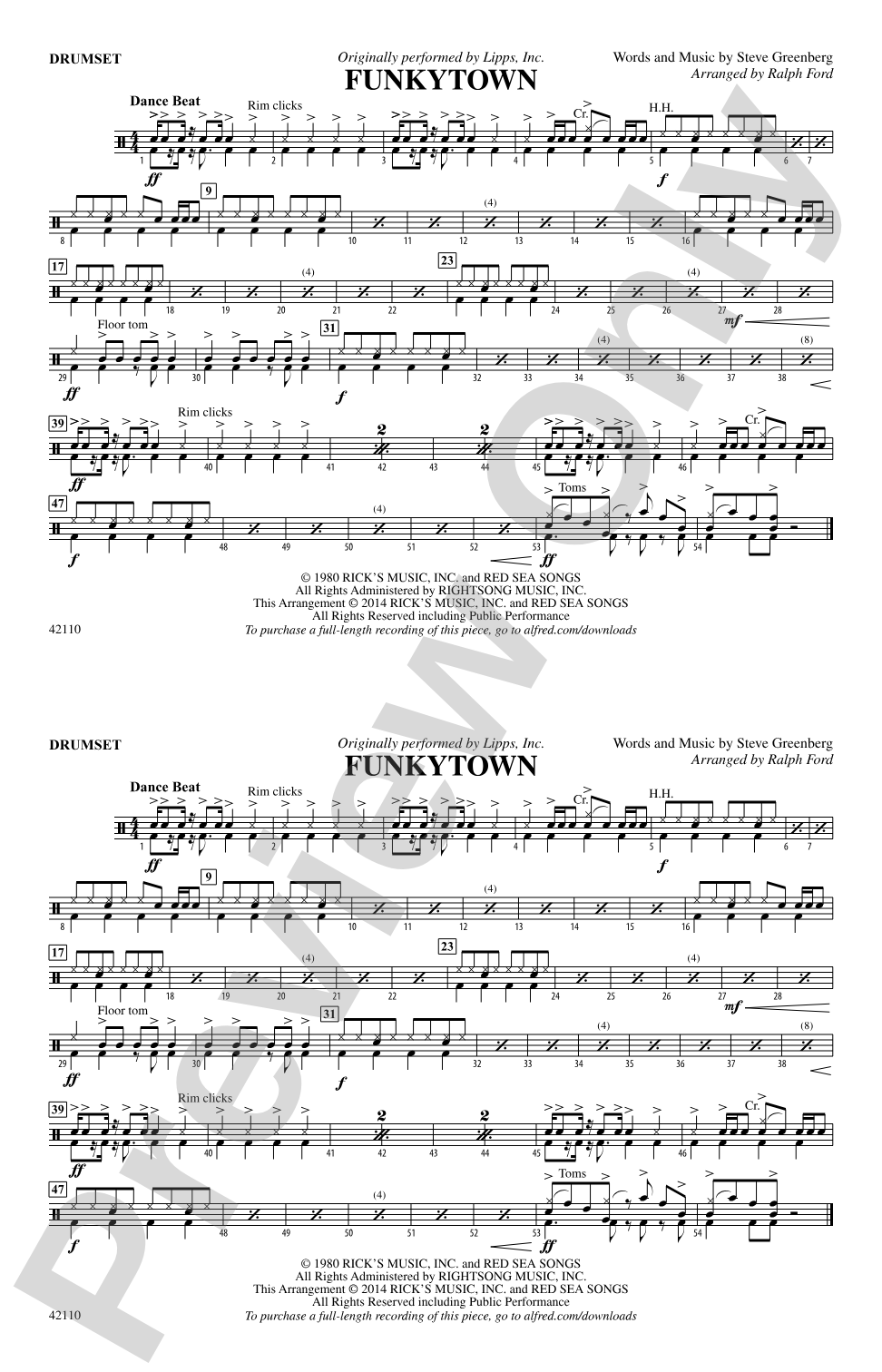 Funkytown: Drums