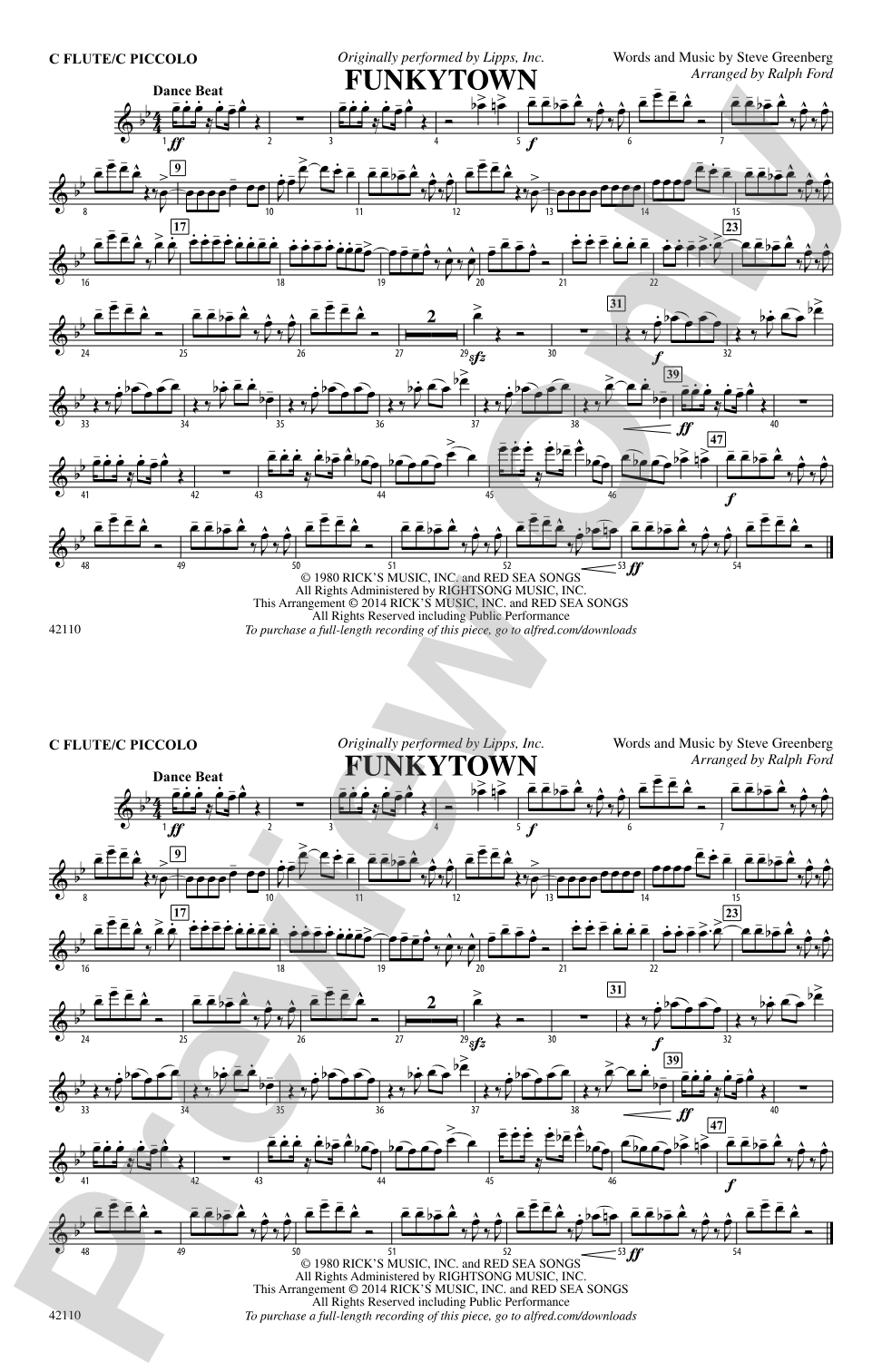 Funkytown: Flute