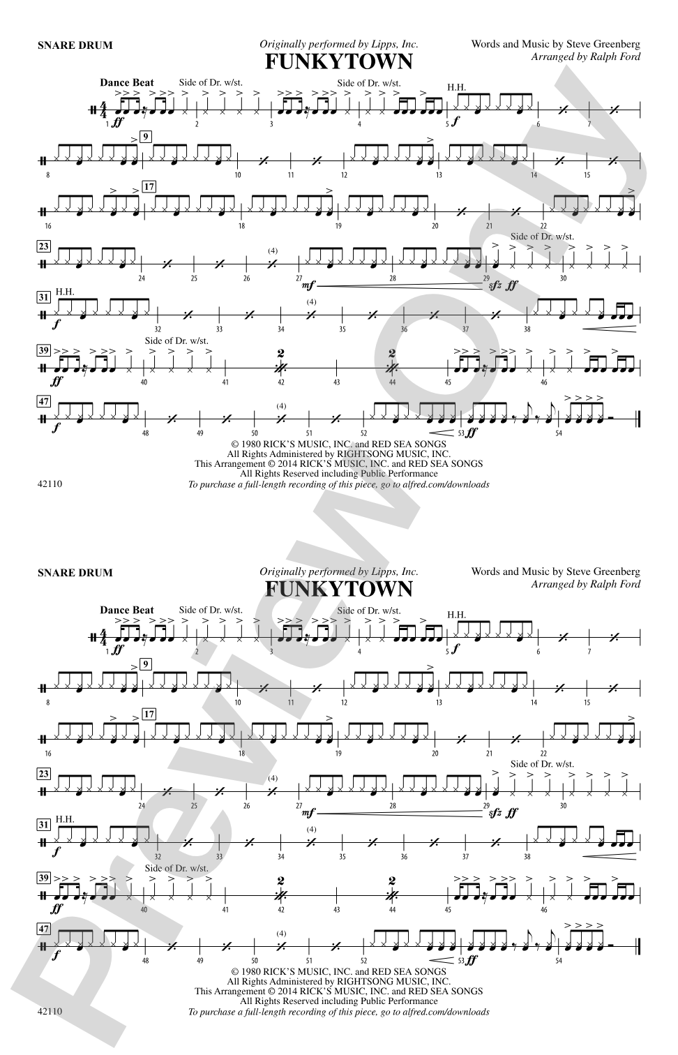 Funkytown: Snare Drum