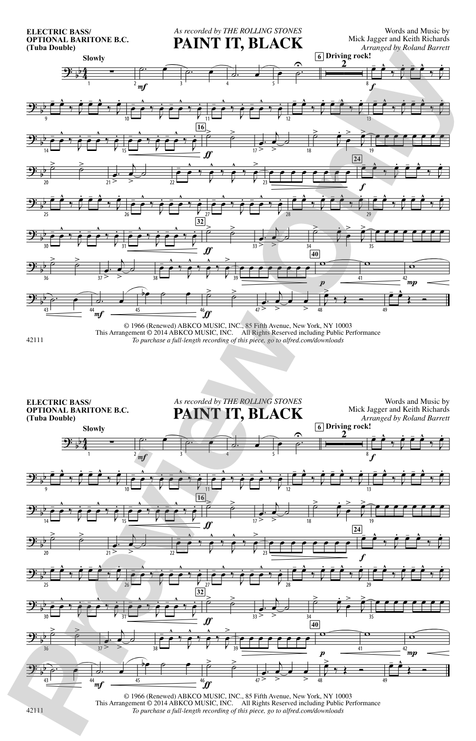 Paint It, Black: Electric Bass