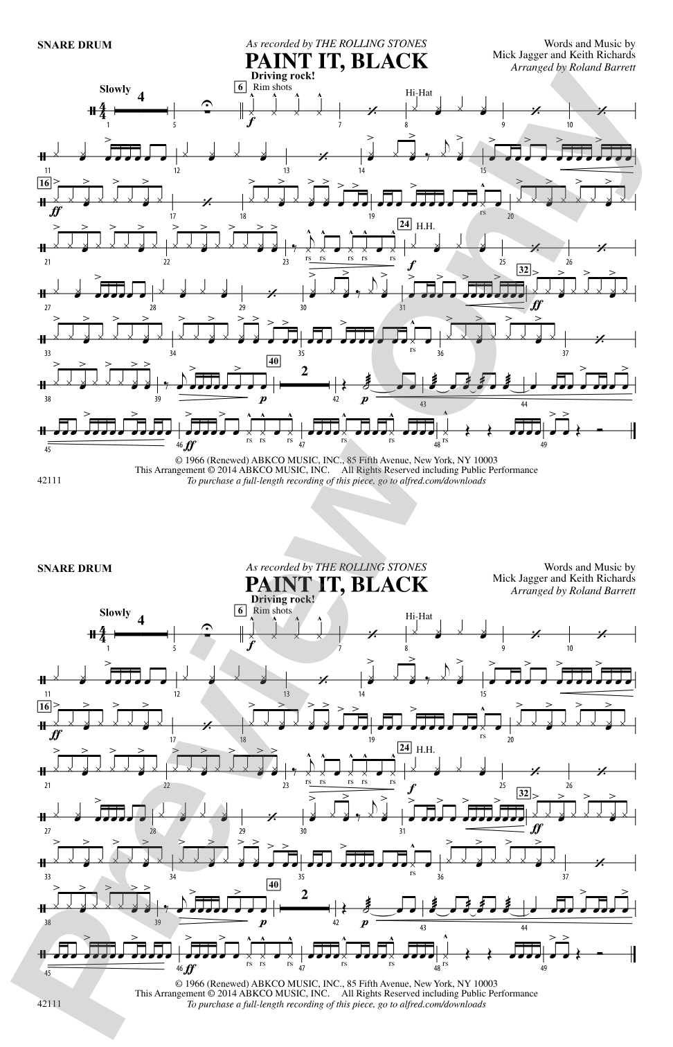Paint It, Black: Snare Drum