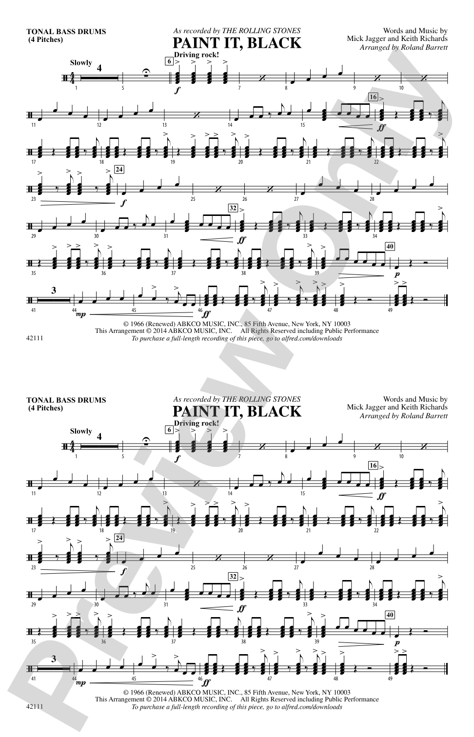 Paint It, Black: Tonal Bass Drum