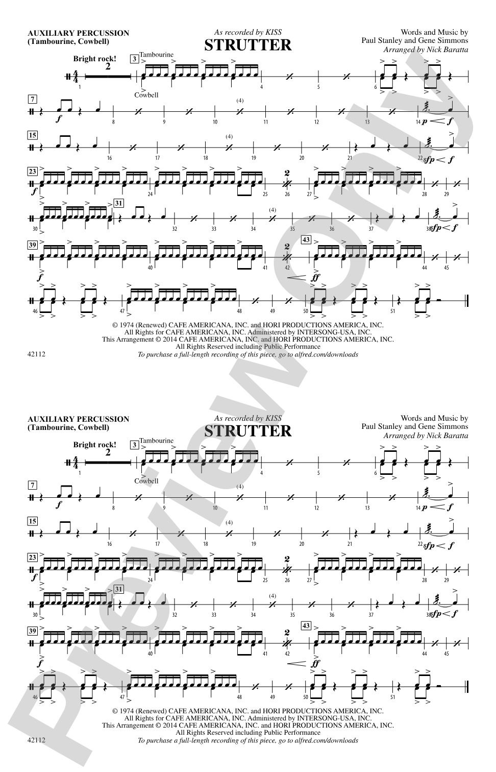 Strutter: Auxiliary Percussion