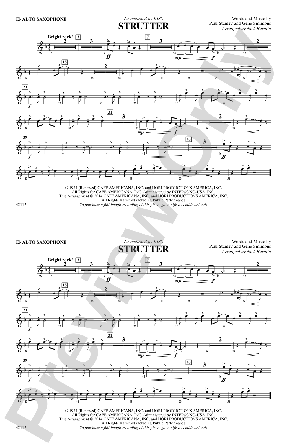 Strutter: E-flat Alto Saxophone