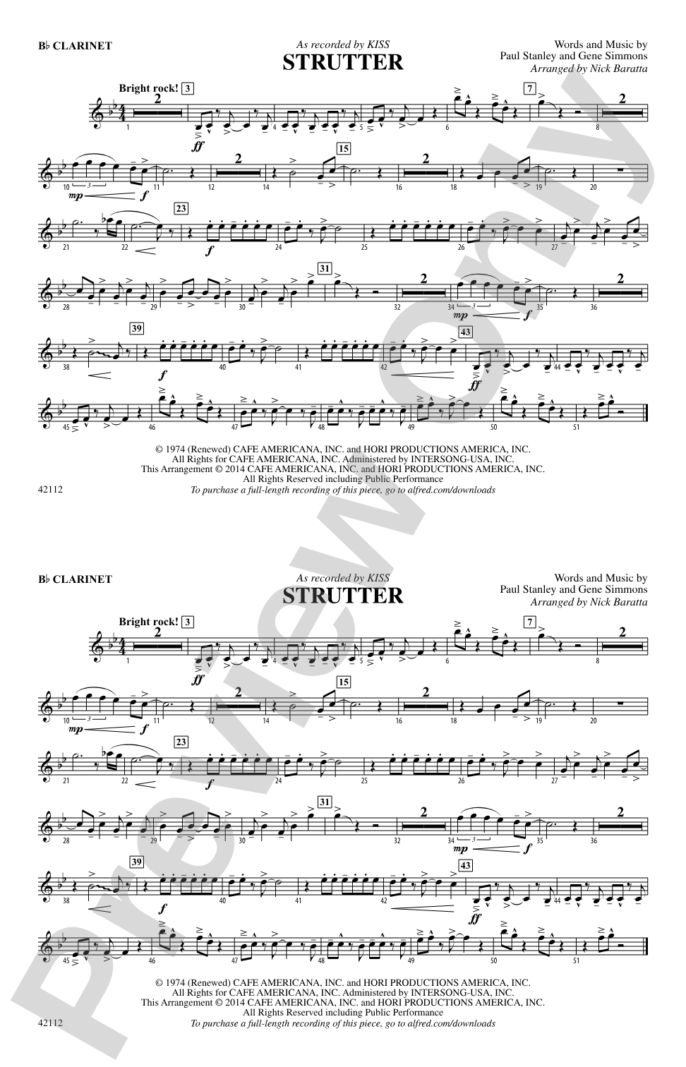 Strutter: 1st B-flat Clarinet
