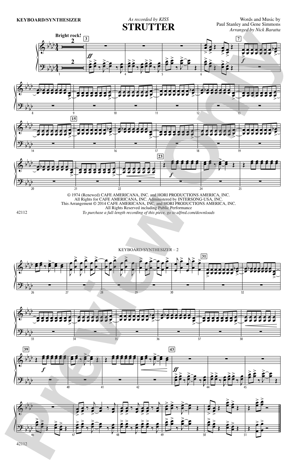 Strutter: Piano Accompaniment