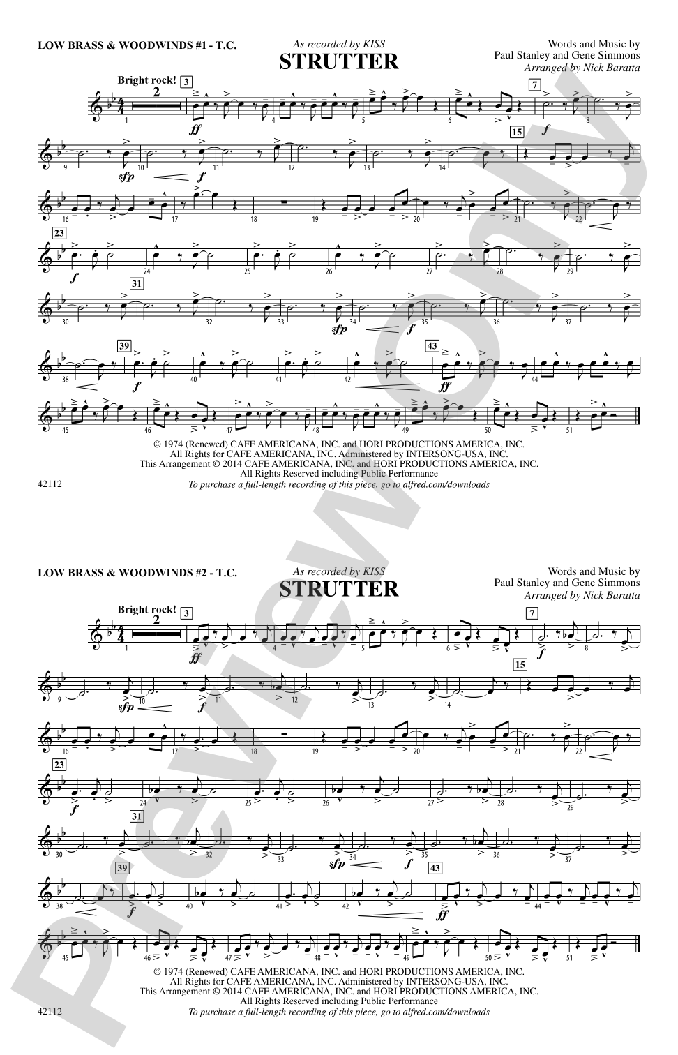 Strutter: Low Brass & Woodwinds #1 - Treble Clef