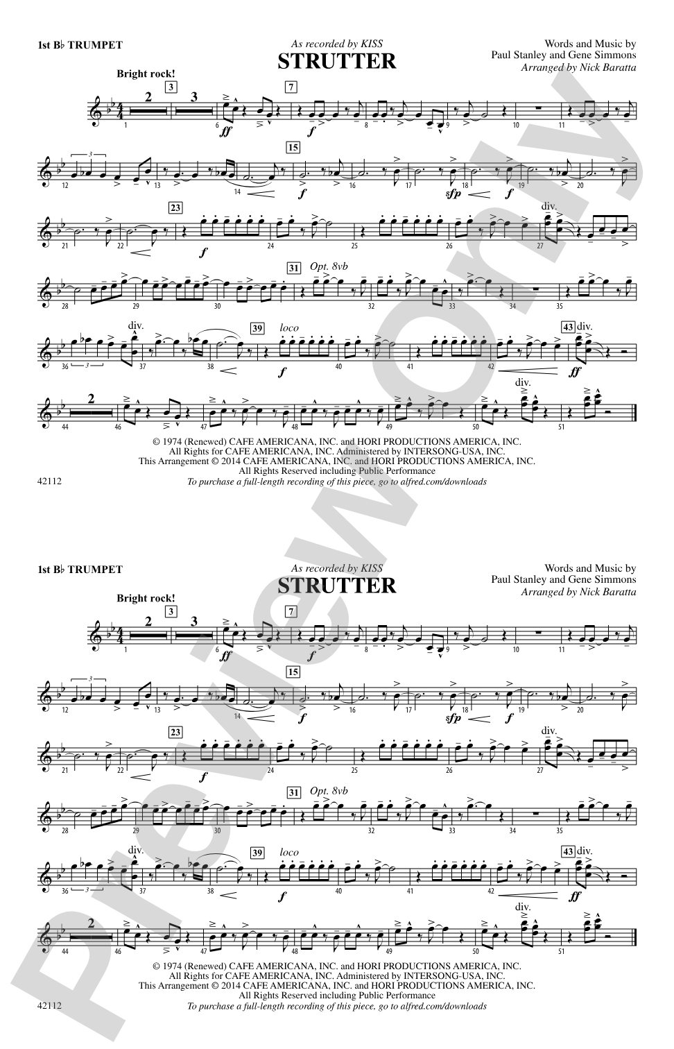 Strutter: 1st B-flat Trumpet