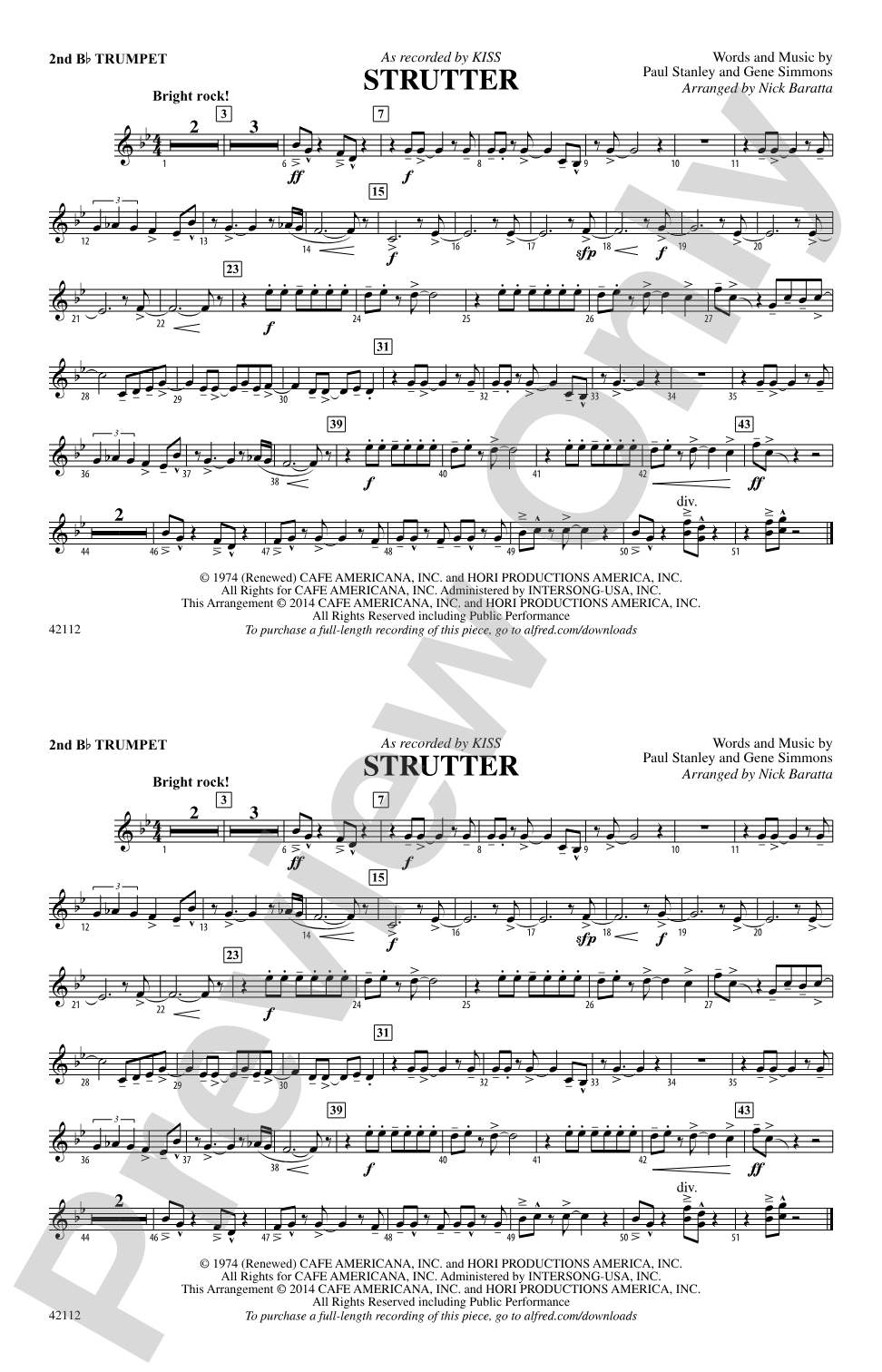 Strutter: 2nd B-flat Trumpet