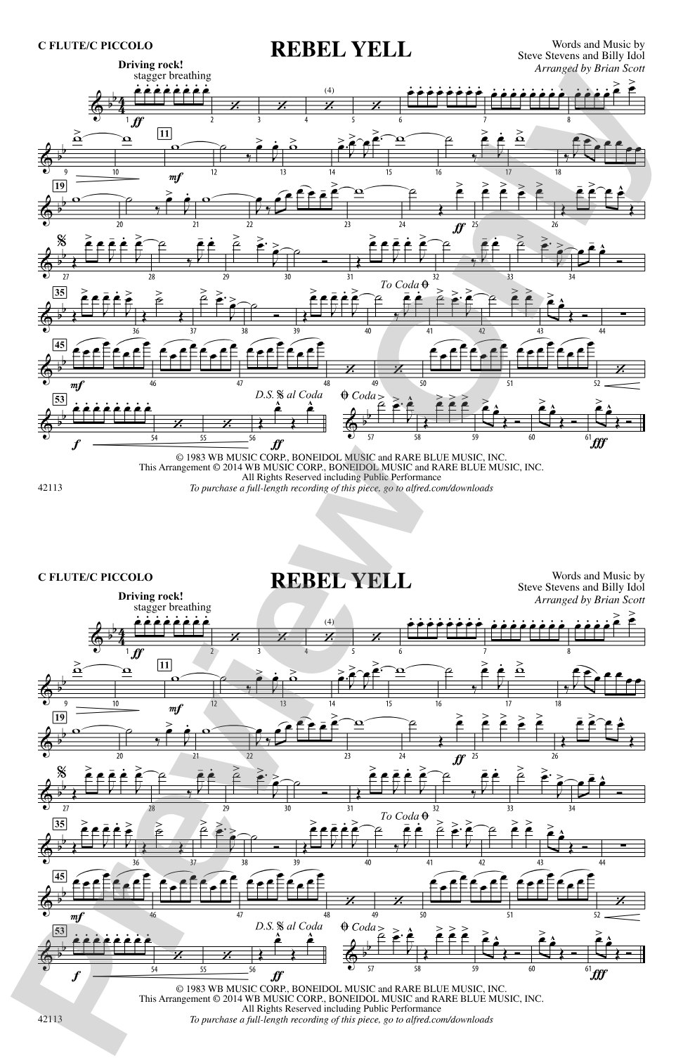 Rebel Yell: Flute