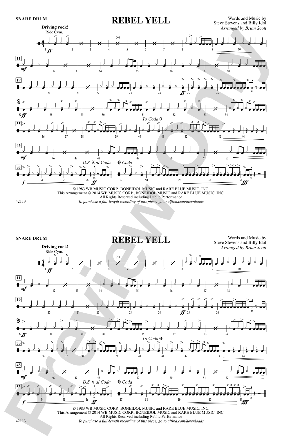 Rebel Yell: Snare Drum