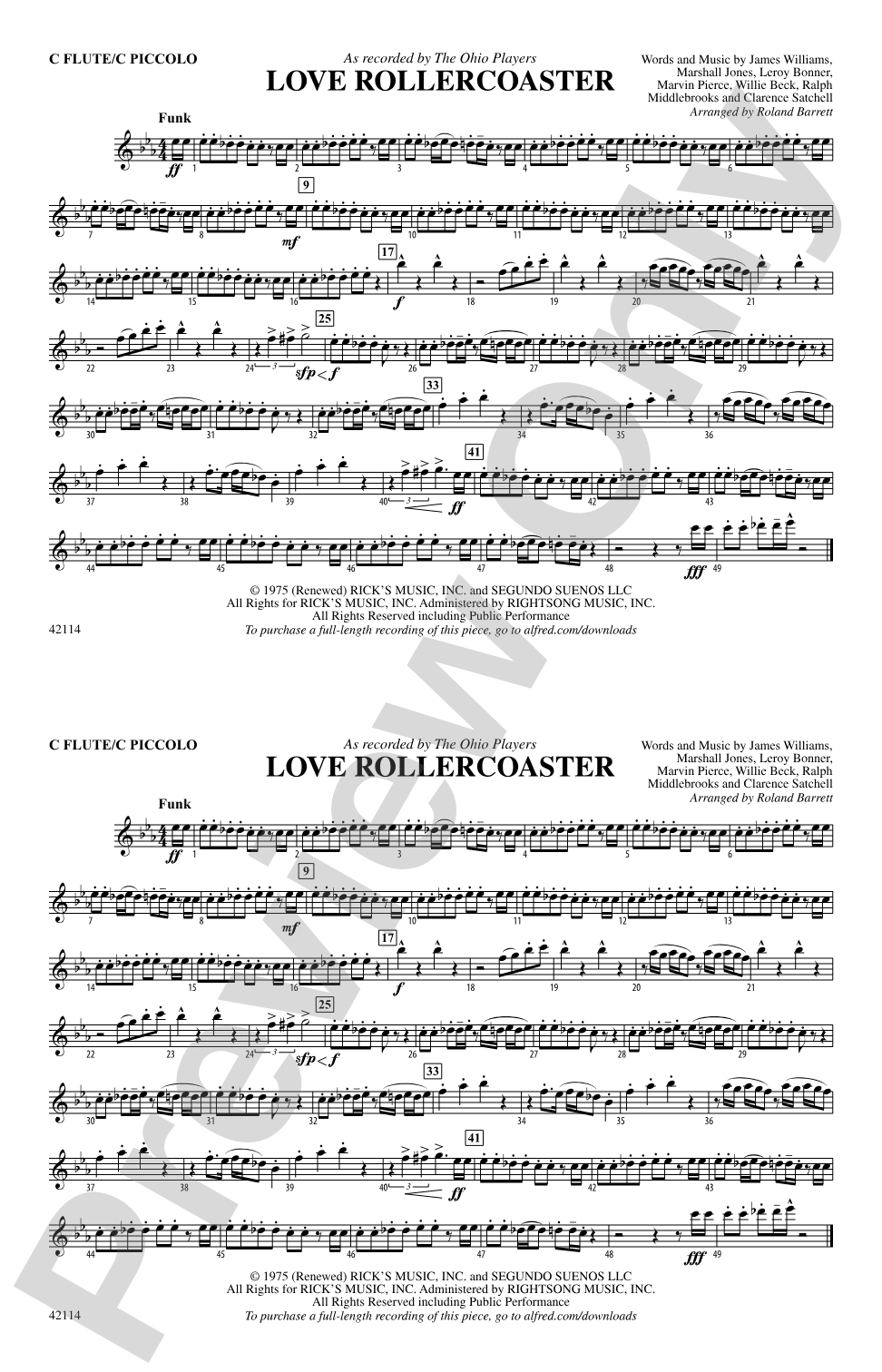 Love Rollercoaster: Flute