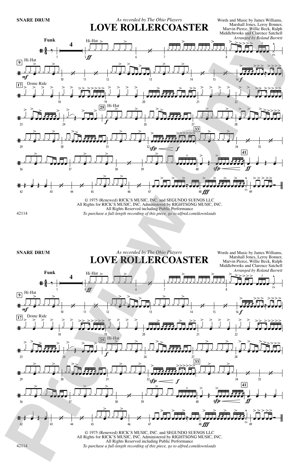 Love Rollercoaster: Snare Drum