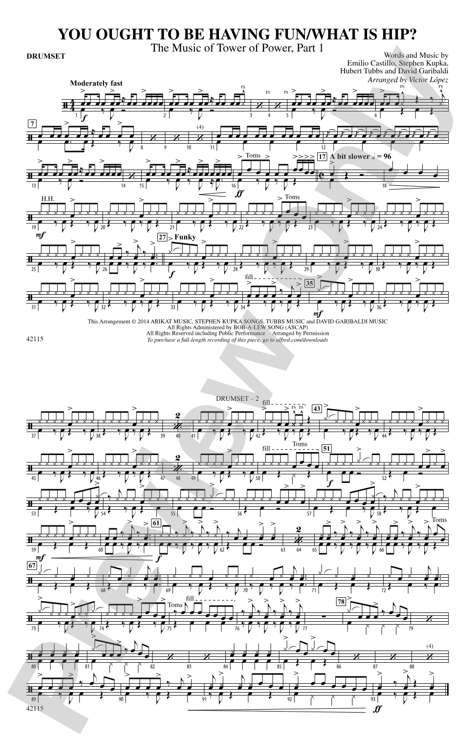 You Ought to Be Having Fun / What Is Hip?: Drums