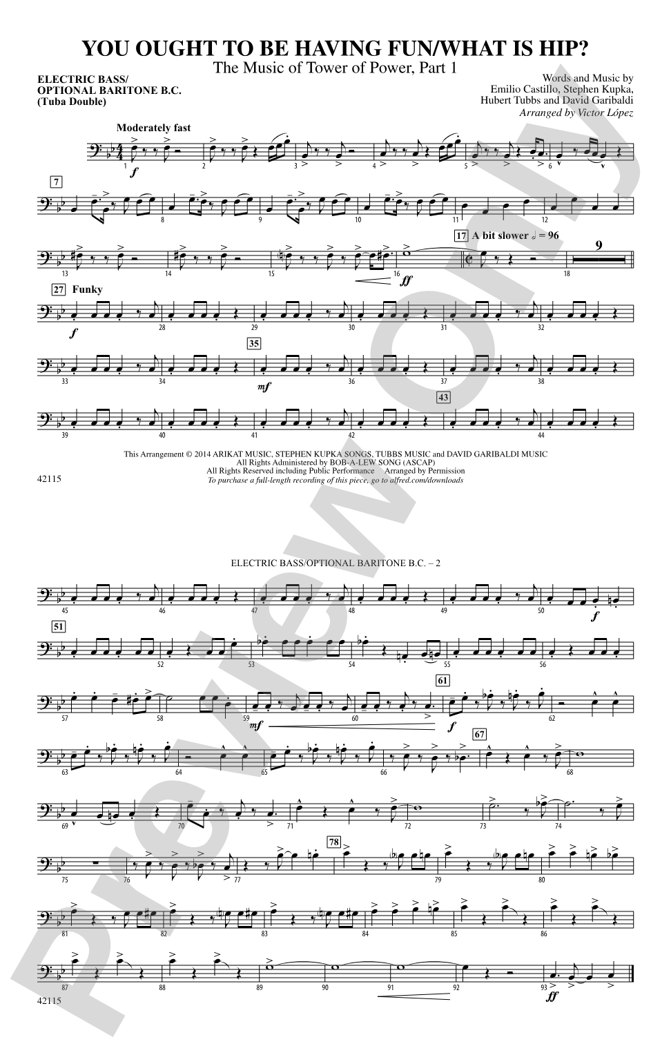 You Ought to Be Having Fun / What Is Hip?: Electric Bass
