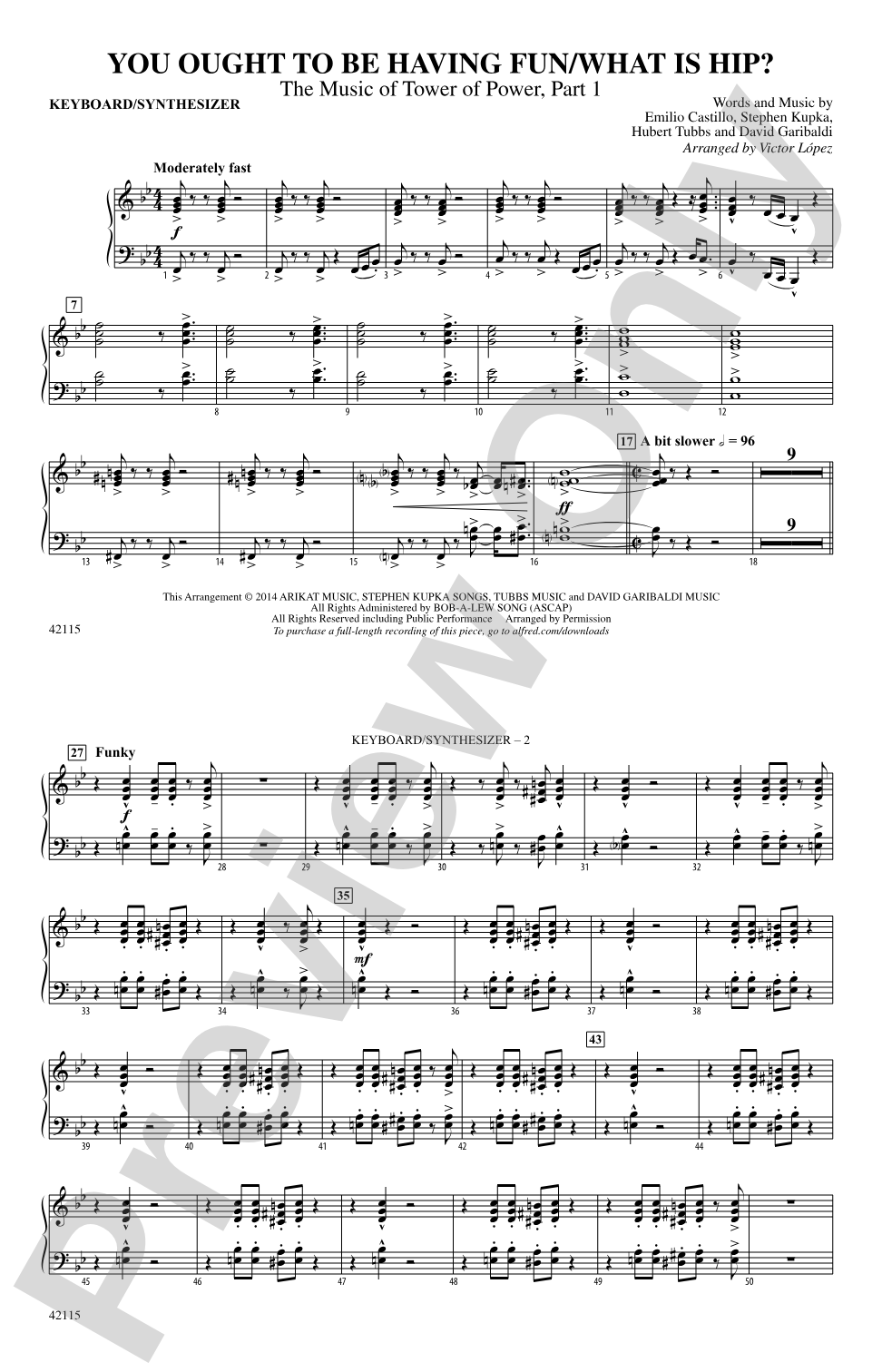 You Ought to Be Having Fun / What Is Hip?: 1st Keyboard