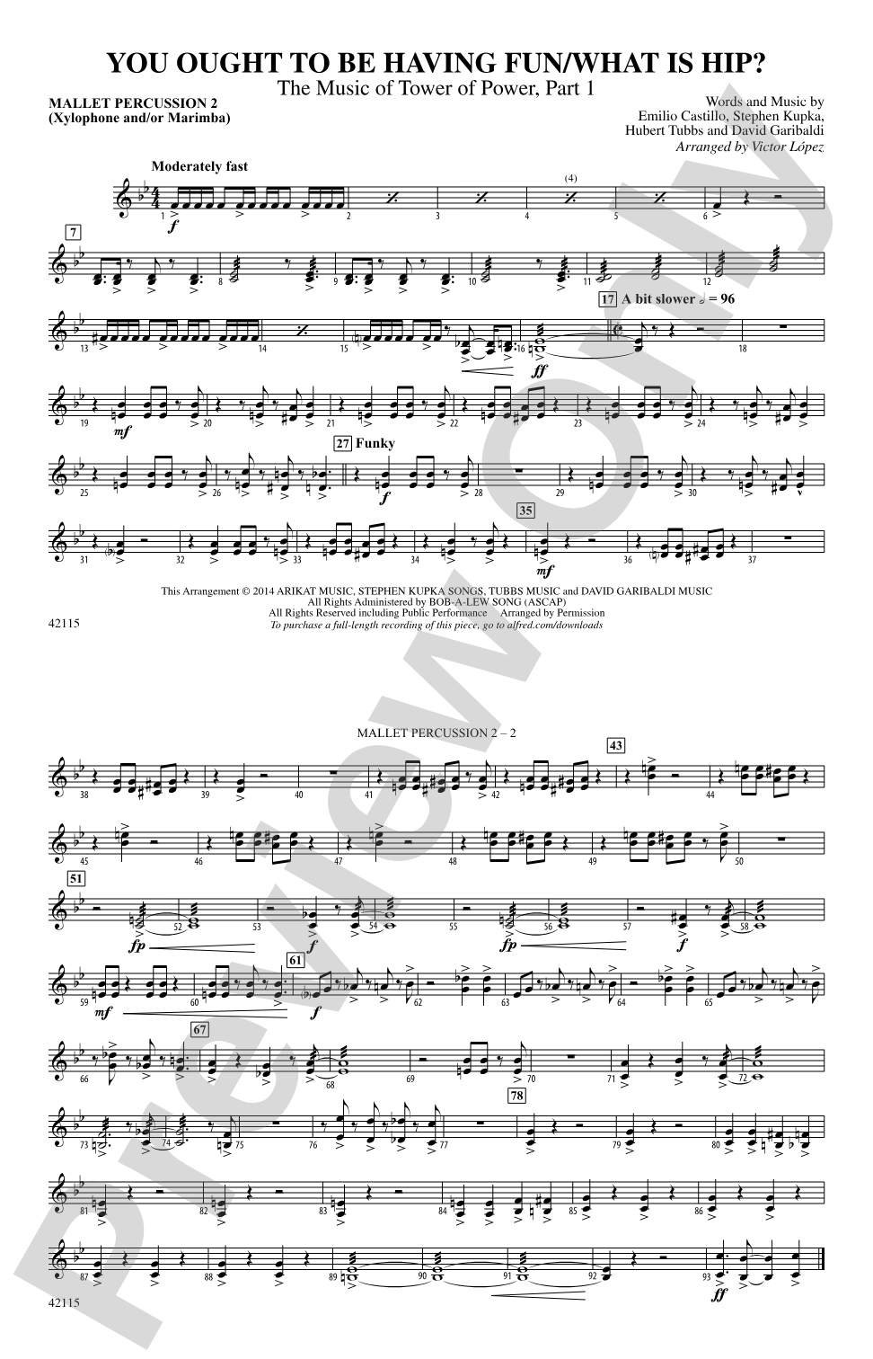 You Ought to Be Having Fun / What Is Hip?: 2nd Mallet Percussion