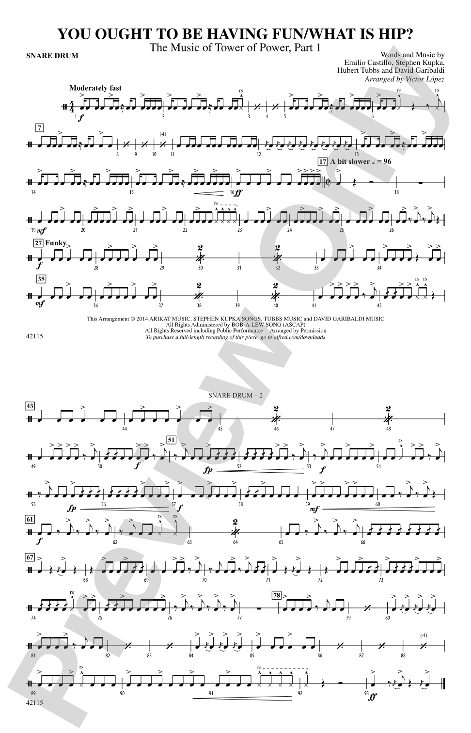 You Ought to Be Having Fun / What Is Hip?: Snare Drum