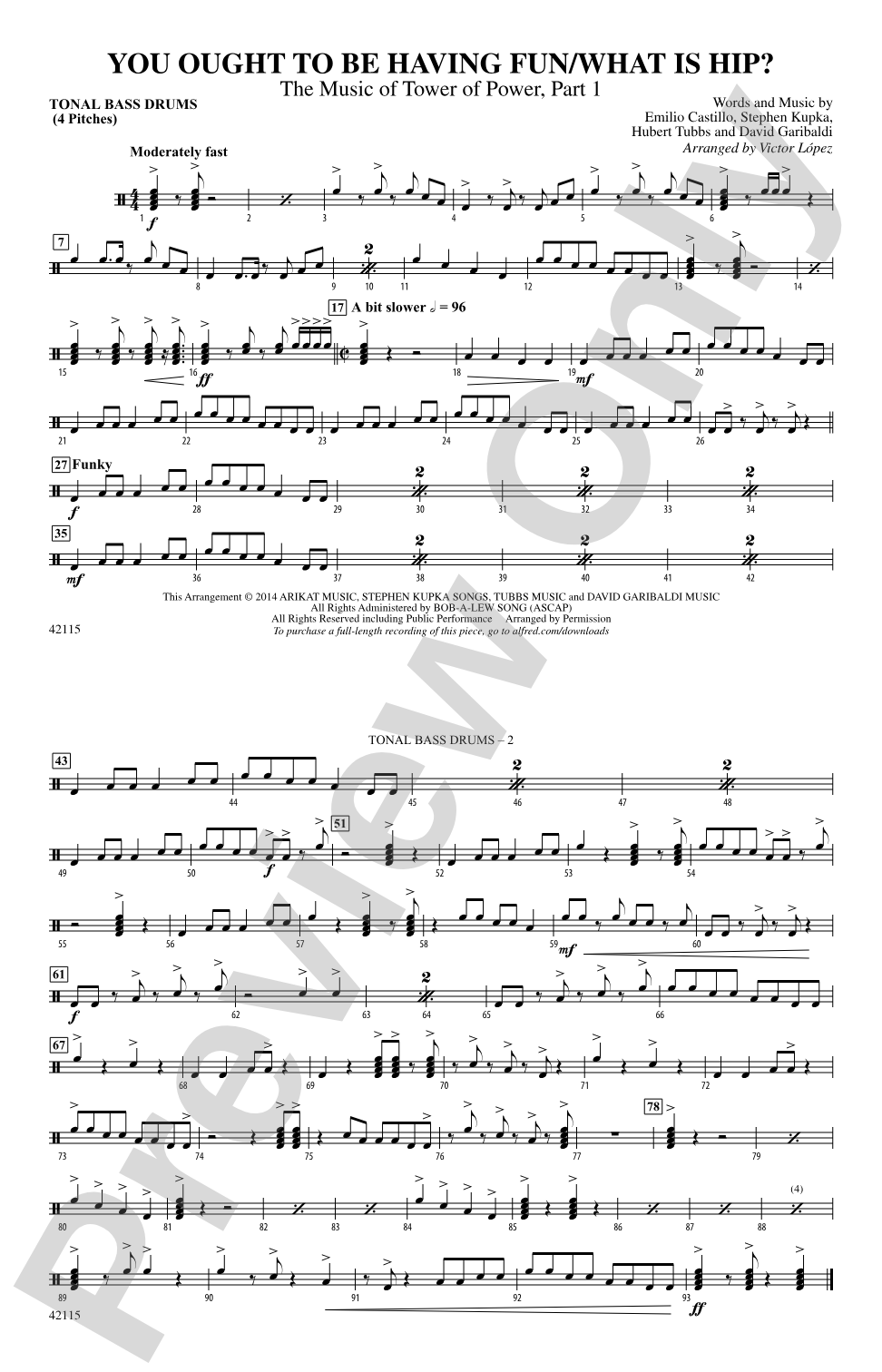 You Ought to Be Having Fun / What Is Hip?: Tonal Bass Drum