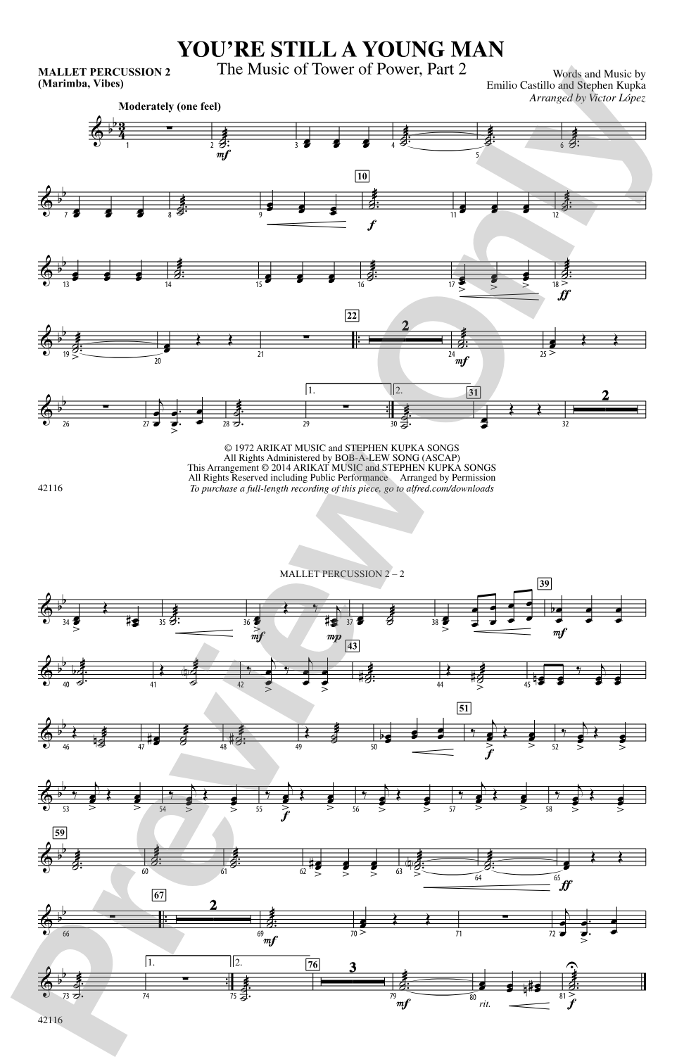 You're Still a Young Man: 2nd Mallet Percussion
