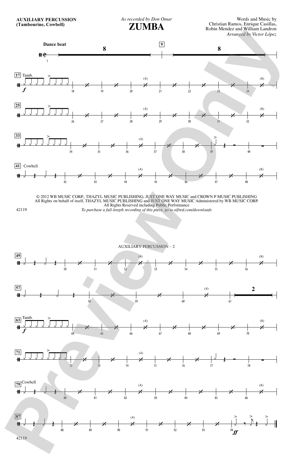 Zumba: Auxiliary Percussion