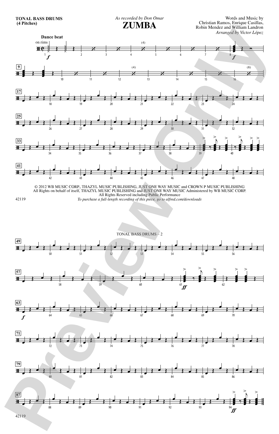 Zumba: Tonal Bass Drum