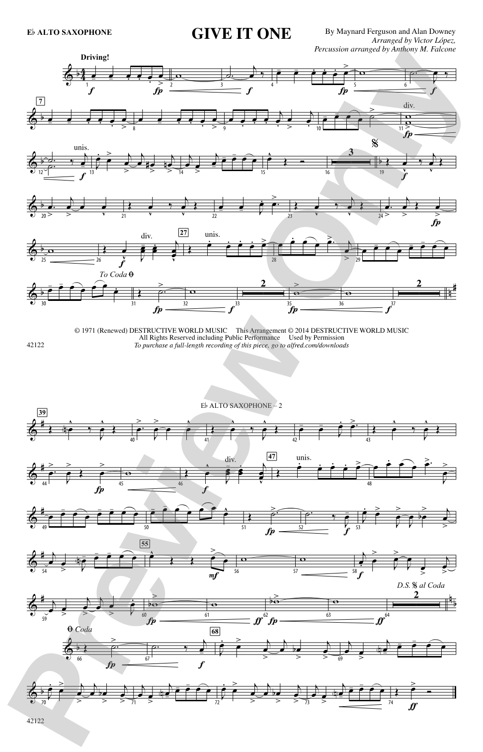 Give It One: E-flat Alto Saxophone