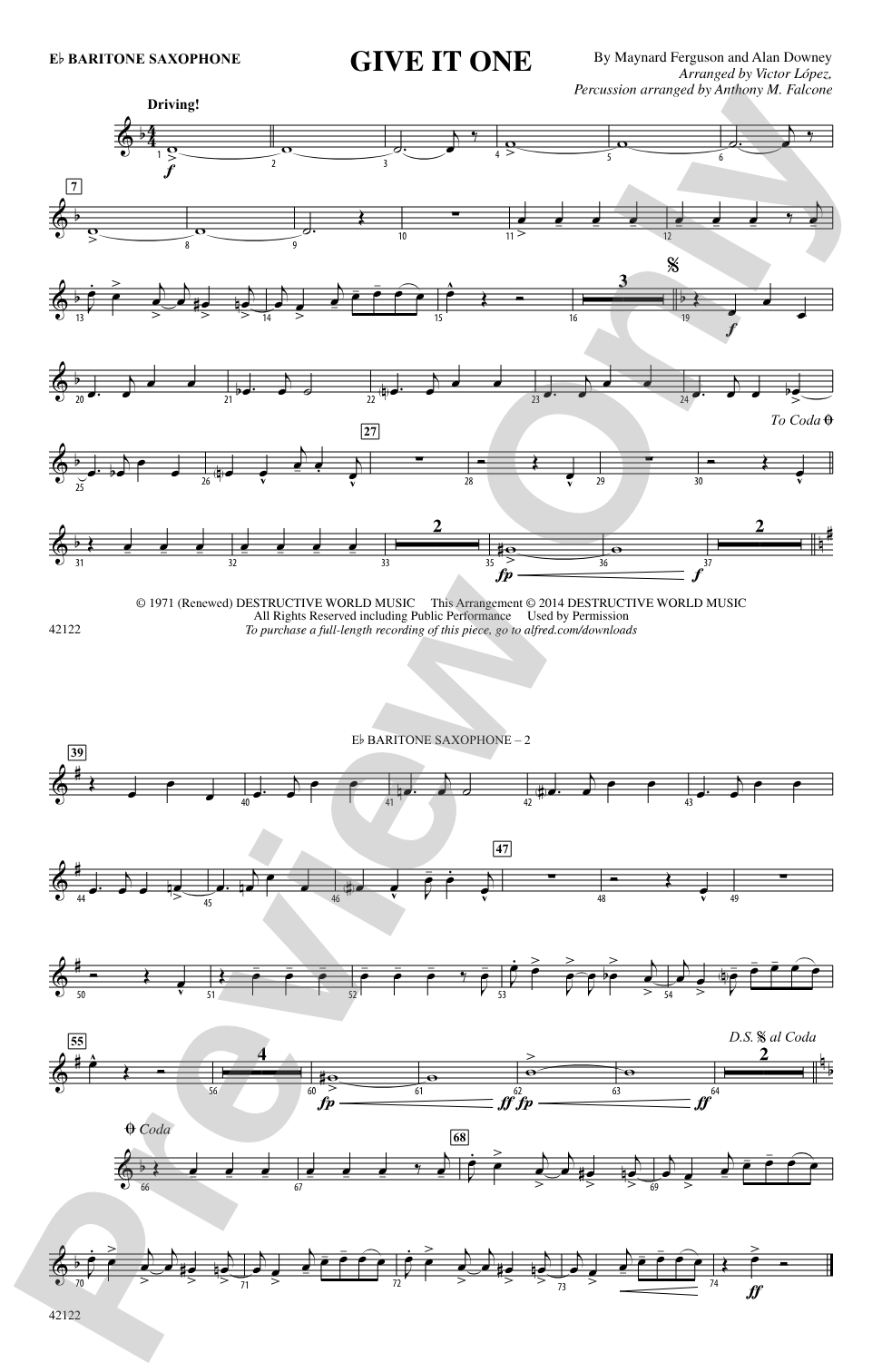 Give It One: E-flat Baritone Saxophone