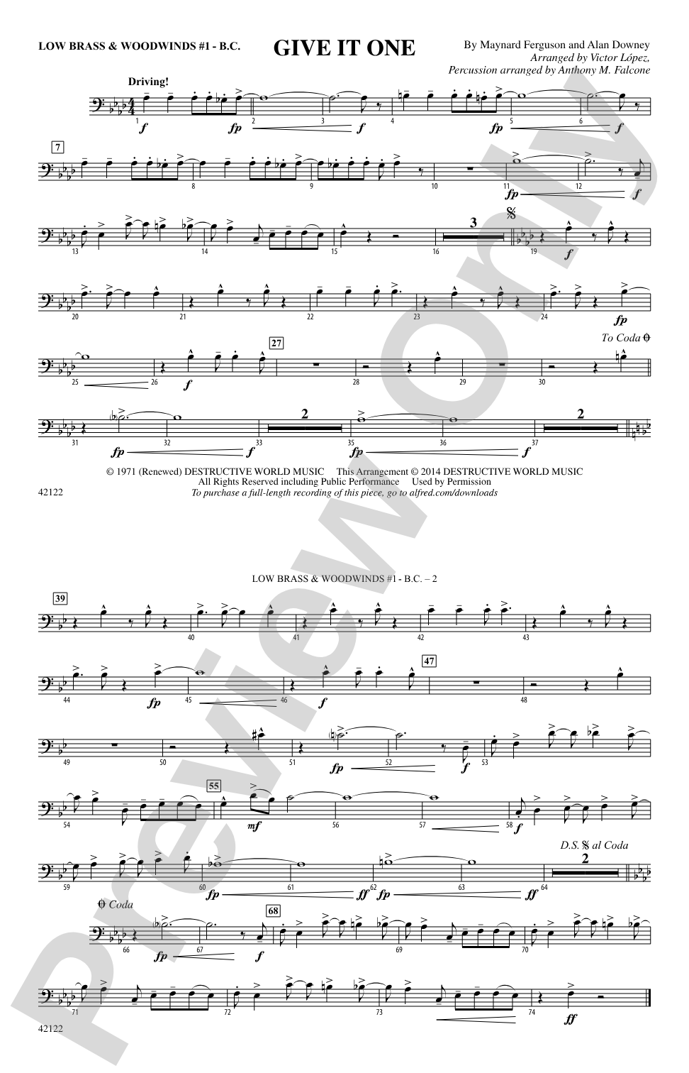 Give It One: Low Brass & Woodwinds #1 - Bass Clef