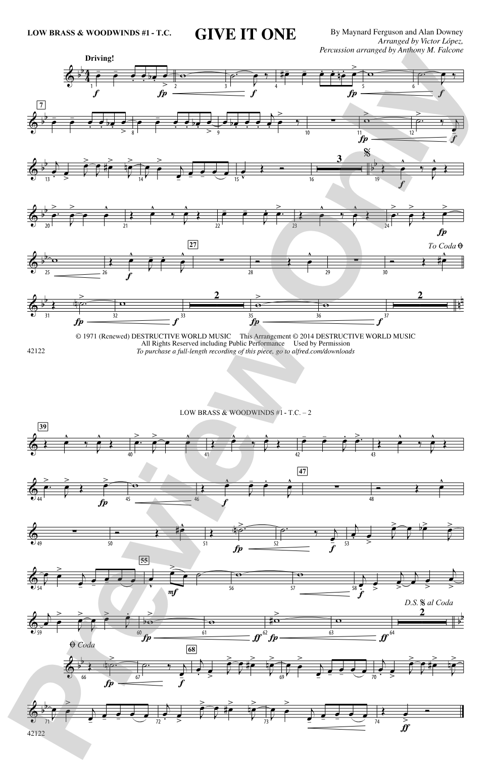 Give It One: Low Brass & Woodwinds #1 - Treble Clef