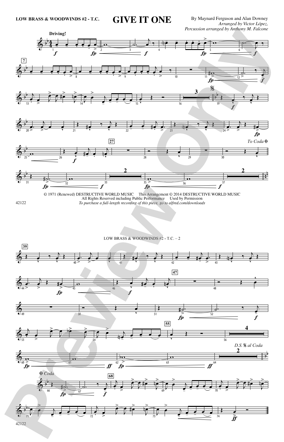 Give It One: Low Brass & Woodwinds #2 - Treble Clef