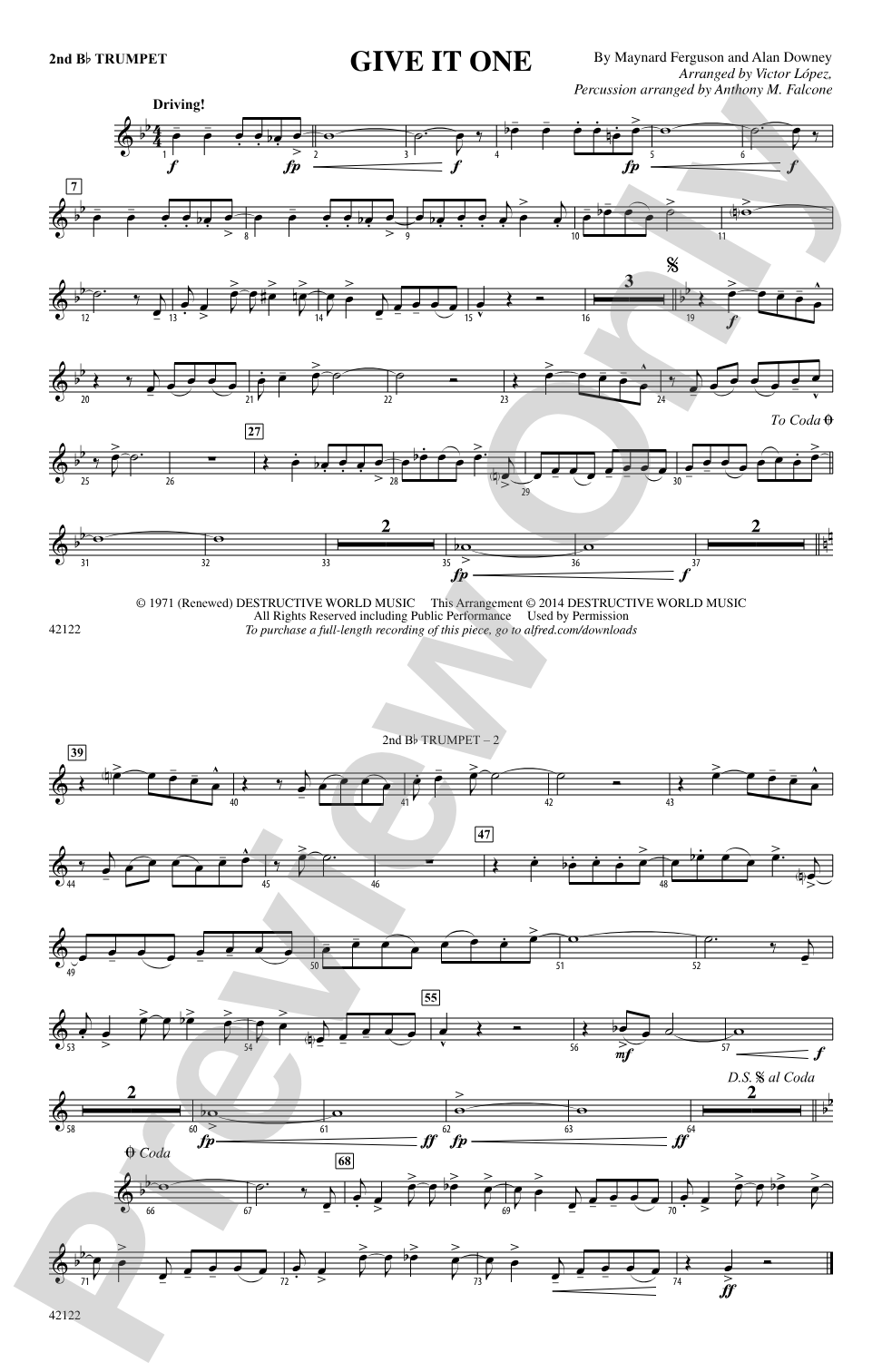 Give It One: 2nd B-flat Trumpet
