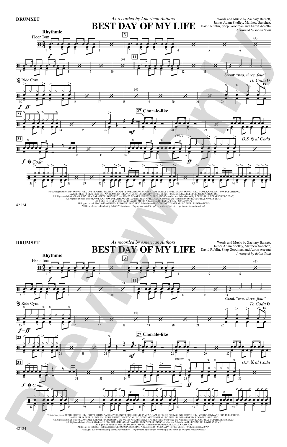 Best Day of My Life: Drums